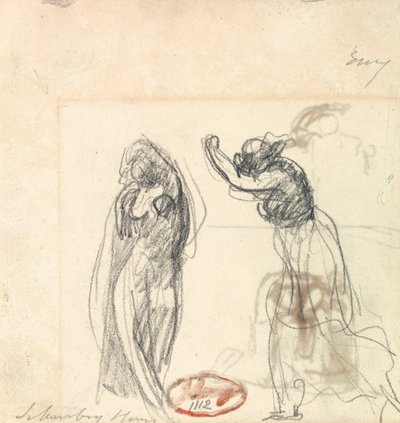 Dos bocetos de una figura femenina de George Romney